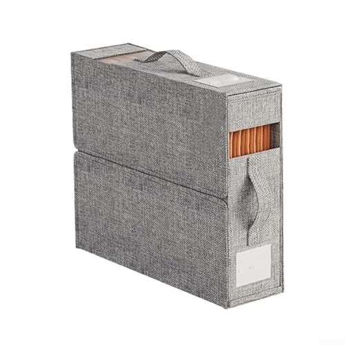 wenyouya Transparente Fenster-Aufbewahrungstaschen, 38 x 32 x 11 cm, staubdicht, Organizer für Bettwäsche, Decken, Kleidung mit Griffen (grau) von wenyouya