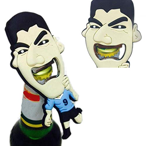 WEPECULIOR 1 Stück Flaschenöffner Tragbarer Bierflaschenöffner Suarez Tragbarer Fußballmann-Kappenöffner mit lebhaftem Bissbild WEPECULIOR 1 Stück Flaschenöffner Tragbarer Bierflaschenöffner Suarez Tragbarer Fußballmann-Kappenöffner mit lebhaftem Bissbild von wepeculior