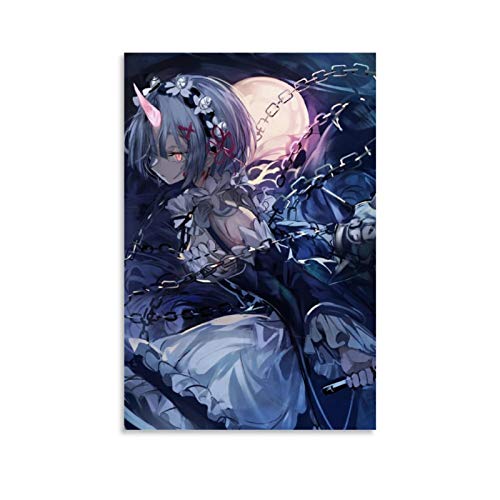 weqwe Anime Rem Re Life in A Different World from Zero 2 Poster, dekoratives Gemälde, Leinwand, Wandkunst, Wohnzimmer, Poster, Schlafzimmer, Malerei, 30 x 45 cm von weqwe