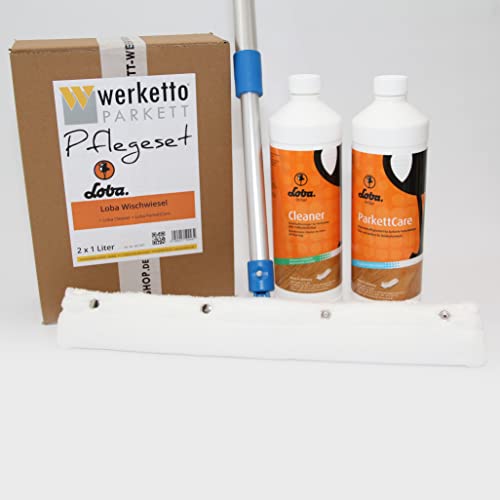 werketto Pflegeset - Loba Wischwiesel + Cleaner + ParkettCare von werketto