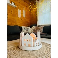 Dekoteller Lichterhäuser | Geschenkset Deko Dekotellerset von werkstark