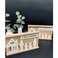 Personalisiertes Geschenk | Haus Mit Großeltern Eltern Familie Aus Reliefgießpulver von werkstark