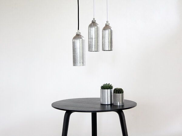 werkvoll by Lena Peter Recycling Gasflaschen - Hängleuchte FIRELIGHT silber werkvoll by Lena Peter Recycling Gasflaschen - Hängleuchte FIRELIGHT silber von werkvoll by Lena Peter