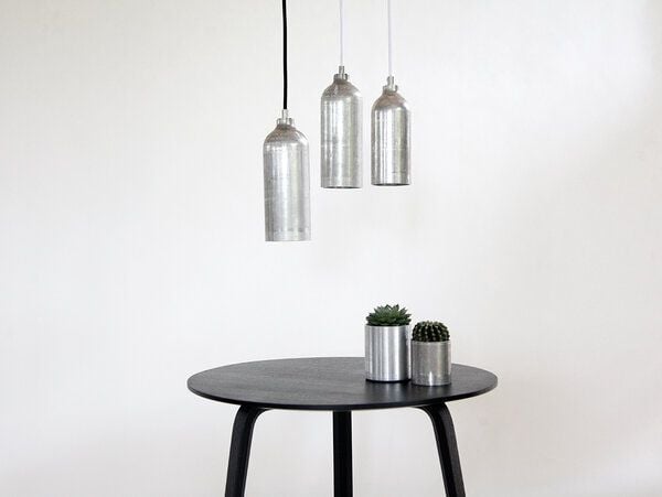 werkvoll by Lena Peter Recycling Gasflaschen - Hängleuchte FIRELIGHT silber werkvoll by Lena Peter Recycling Gasflaschen - Hängleuchte FIRELIGHT silber von werkvoll by Lena Peter