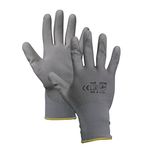 Montagehandschuhe - 12 Paar - Arbeitshandschuhe - Farbe: grau - 11 (XXL) von werkzeugbilligercom
