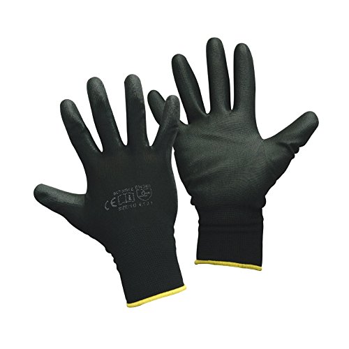 Montagehandschuhe - 12 Paar - Arbeitshandschuhe - Farbe: schwarz - 9 (L) von werkzeugbilligercom