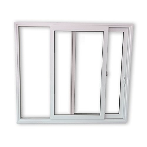 Schiebefenster SFS - 2-fach-Verglasung - 2-flügelig - BxH: 1000x1000 mm - Beide Seiten zum öffnen von werkzeugbilligercom