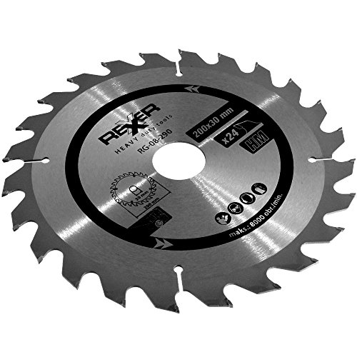Hartmetall - Kreissägeblätter Ø 200 mm, Bohrung Ø 30 mm, mit 24, 40, 60, 100 Zähnen, Reduzierstück: 30/25,4-20 - 16 mm (24 Zahnanzahl) von werkzeugundzubehoer_com