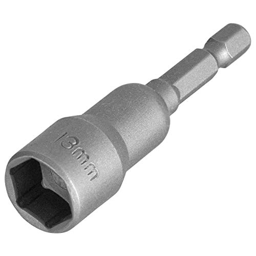 M13 1/4" Steckschlüsseleinsatz mit Magnet 6-kant 13 mm Länge 65 mm HEX von werkzeugundzubehoer_com