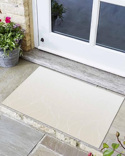 Badematte Geometrisches Ombre Modern Gradient Creme Fussmatte Wetterfest Absorbierend Fussmatte Strapazierfähige Eingangsmatte Für Innen Eingang 40×60Cm von wesdfrrrrt
