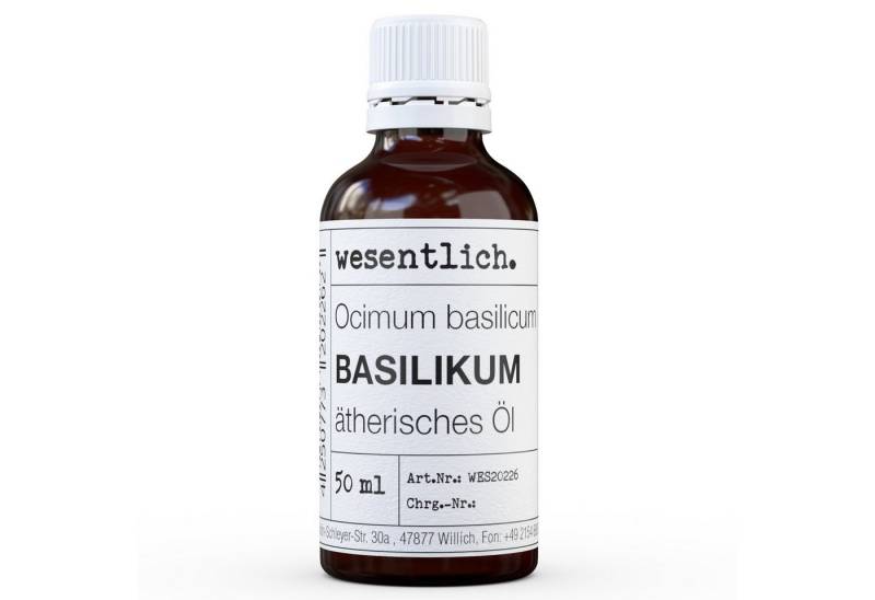 wesentlich. Duftlampe Basilikum 50ml - ätherisches Öl von wesentlich.