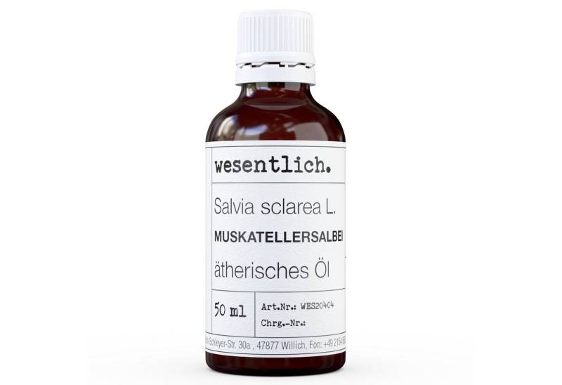 wesentlich. Duftlampe Muskatellersalbei 50ml - ätherisches Öl von wesentlich.