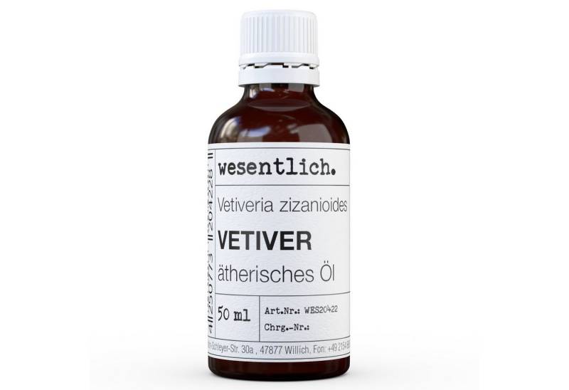 wesentlich. Duftlampe Vetiver 50ml - ätherisches Öl von wesentlich.