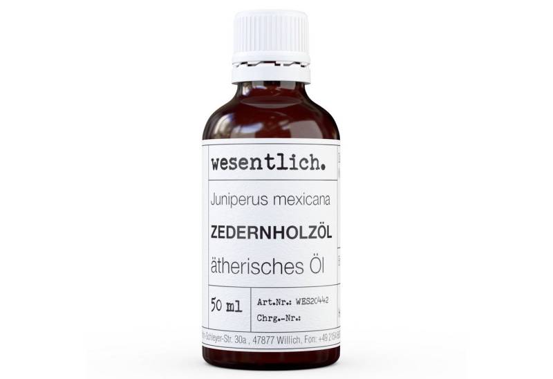 wesentlich. Duftlampe Zedernholzöl 50ml - ätherisches Öl von wesentlich.