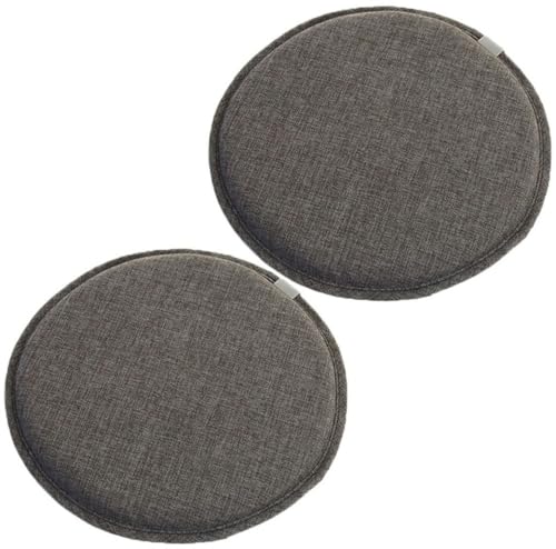 wesjmkh Runde Stuhlpolster for Hohe Hocker, 2 Packs Runde Hocker Stuhl Kissen, Runde Esszimmer Sitzkissen/Küche Stuhl Kissen(Dark Grey,45 * 45cm) von wesjmkh