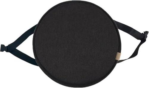 wesjmkh Stuhlpolster for Hohen Hocker Mit Bändern, 1/2/4 Packungen Runde Hockerkissen, Rundes Stuhlkissen, Sitzkissen for Esszimmer Und Küche Mit Bändern(Black,33 * 3cm(1pack)) von wesjmkh