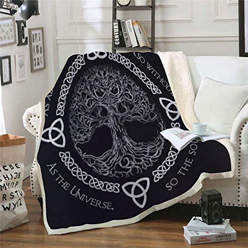 KaKille Wiking-Totem Rune Erwachsene sogar Decken Modedecken Decken 150 cm x 200 cm von KaKille
