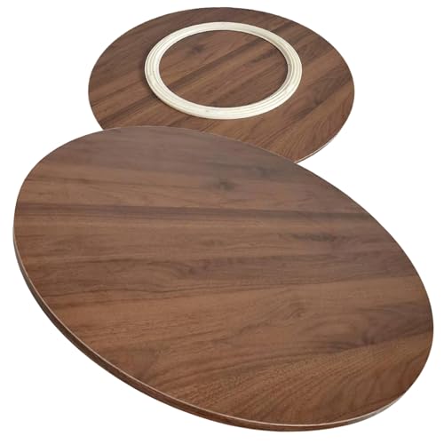 Lazy Susan Großer Drehteller Runder Holz Drehscheibe 50cm 60cm 70cm 80cm 90cm Lazy Susan Tischplatte Esstisch Drehscheibe, Reibungslose Drehung Langlebig Einfach Zu Säubern von whalebee