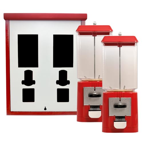 2 Tierfutterautomaten inkl. Schachtgehaeuse für Schloss oder Schraube/Automaten rot für Fischfutter Wildfutter Ziegenfutter Pferdefutter Kamelfutter usw. von what the shop
