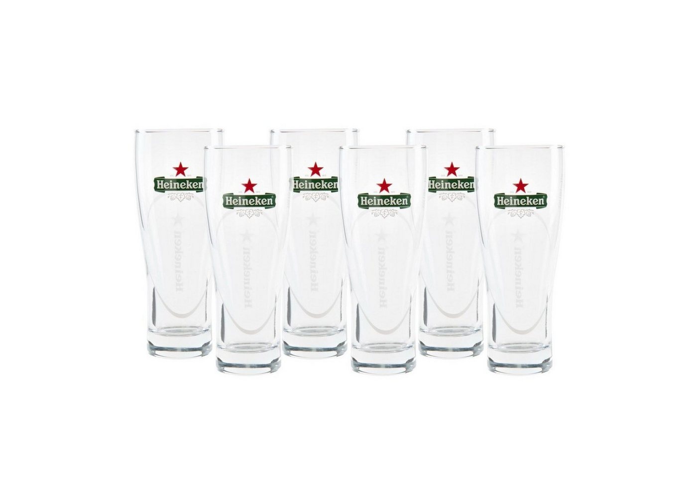 what the shop Bierglas 6er Set Heineken 15cl Bierglas Ellipse Core von what the shop