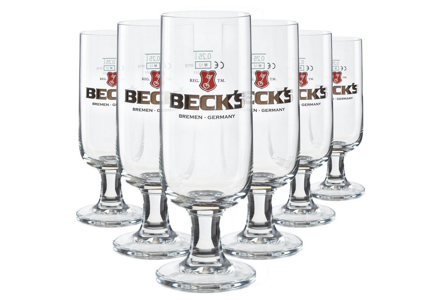 what the shop Bierglas Becks Pokal 0,2l 6er set von what the shop