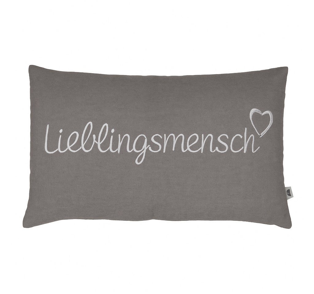 what the shop Dekokissen Lieblingsmensch 30x50 cm Baumwolle Grau oder Weiß mit Reißverschluss, Liebevolles Kissen für Lieblingsmenschen what the shop Dekokissen Lieblingsmensch 30x50 cm Baumwolle Grau oder Weiß mit Reißverschluss, Liebevolles Kissen für Lieblingsmenschen von what the shop