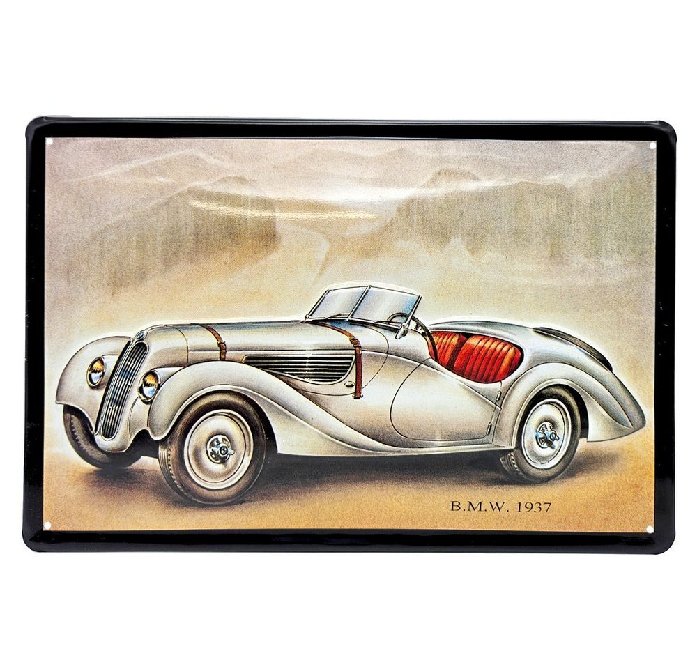 what the shop Wanddekoobjekt BMW Blechschild Werbeschild Oldtimer 30x20cm (1 St) von what the shop