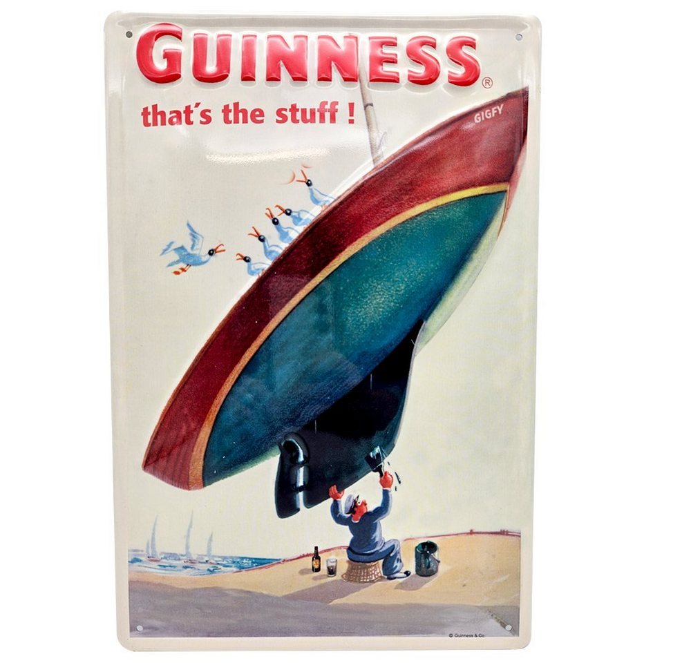 what the shop Wanddekoobjekt Guinness Blechschild Werbeschild 30cm x 20cm Luftschiff (1 St) von what the shop