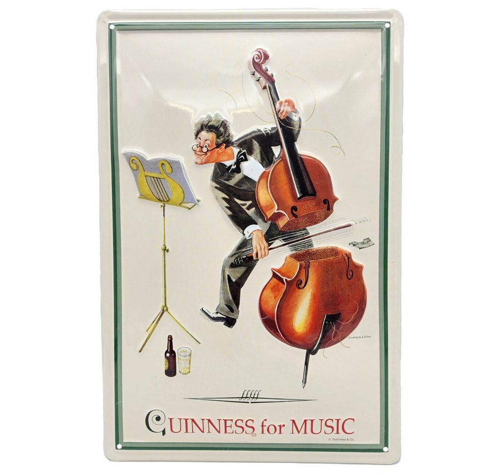 what the shop Wanddekoobjekt Guinness Blechschild Werbeschild 30cm x 20cm Music (1 St) von what the shop