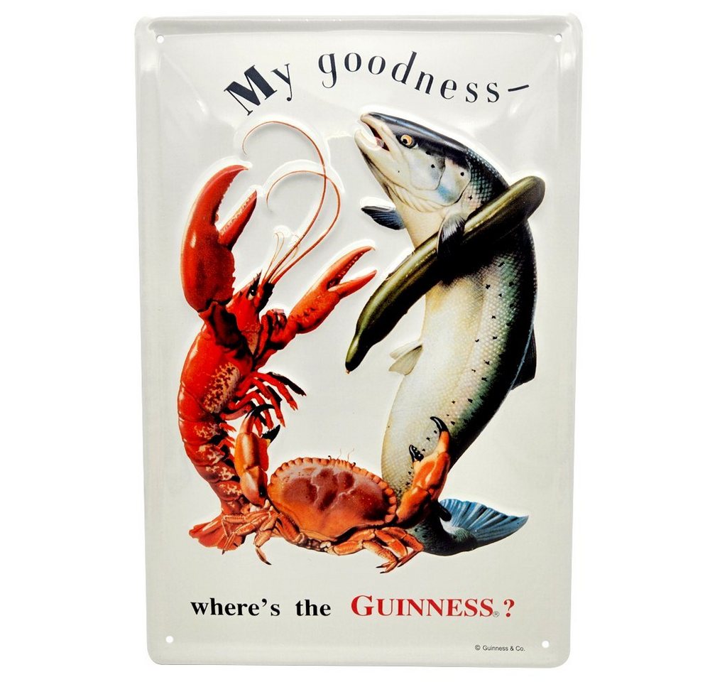 what the shop Wanddekoobjekt Guinness Blechschild Werbeschild 30cm x 20cm My Goodness (1 St) von what the shop