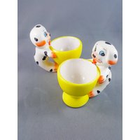 Entzückende Anthropomorphe Welpen 2 Ei Tasse Set Vintage Küche Dekor von whatadishcollection