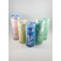 Fabelhafte Hohe Hi Ball Brille Mit Bauchtänzerin Und Schlange Charmer Reverse Print Motiv. Mid Century Barware. 6Er Set von whatadishcollection