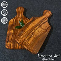 What The Art® Olive Wood «Les Jumeaux» | Set Olivenholz Schneidebretter Handarbeit 23 X 10 cm Kräuterbrett - Käsebrett von whattheartolivewood