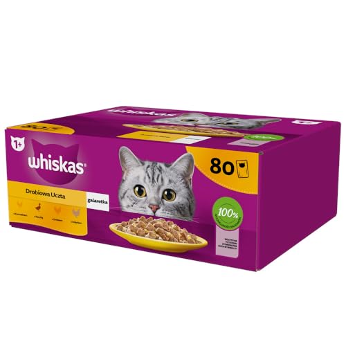 Katzenfutter WHISKAS Soßenfutter Gelee Mix 80x85g von whiskas