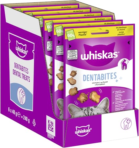 WHISKAS Becher Dentabites Katzensnacks mit Huhn 6 x 40g – Zahnpflege-Snacks für Katzen mit Huhn WHISKAS Becher Dentabites Katzensnacks mit Huhn 6 x 40g – Zahnpflege-Snacks für Katzen mit Huhn von whiskas