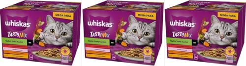 Whiskas Tasty Mix Chef´s Choice Katzenfutter nass in Sauce 72 Portionsbeuteln à 85g (3-er Pack) von Whiskas