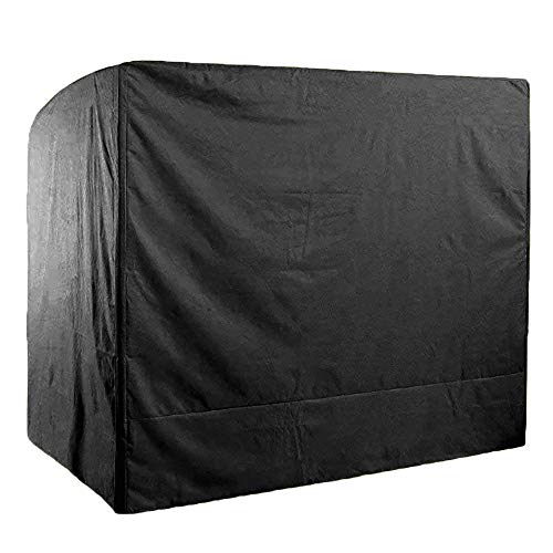 whiteswan 3 Seater Hammock Cover Waterproof 220 x 125 x 175 cm Oxford Cover for Swinging Hammock Cover UV Protection Outdoor Cover (Black) von whiteswan
