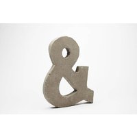 Beton Ampersand/"Und" Symbol &. Natürlich Oder Halbbemalt 10cm von whitewashedshop