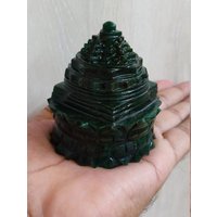 Jade Shree Yantra Lotus Laxmi, Positive Aura | 500 Gramm von wholesalerudraksha