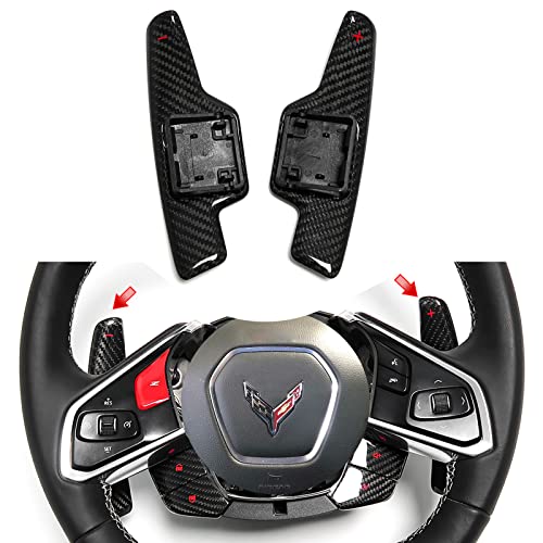 whpqjmt Schaltpaddles für Corvette C8 Z51 Z06 2020 2021 2022 2023 | Hochwertige Verarbeitung | Perfekte Ergonomie |Einfacher Einbau von whpqjmt