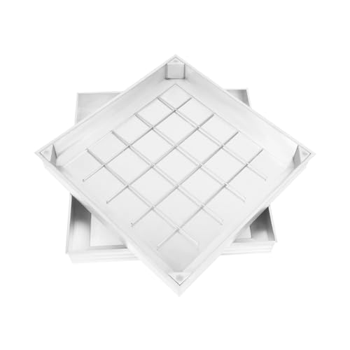 Aluminium Schachtabdeckung Quadratisch 50x50cm Einbau Abdeckung 6063 Legierung für Gehweg Terrasse Garten Begehbar Rutschfest (Silber, 40 * 40 * 5.5cm / 15.74 * 15.74 * 2.16in) von whsiodj