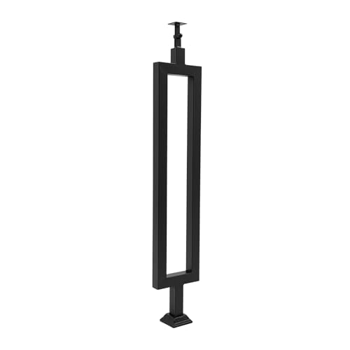 Treppengeländer Schwarz Eisen 50kg Traglast 270 Grad Verstellbar mit Bodenplatte für Innentreppen Flur Balkon Einfach Montage Treppengeländer Schwarz Eisen 50kg Traglast 270 Grad Verstellbar mit Bodenplatte für Innentreppen Flur Balkon Einfach Montage von whsiodj