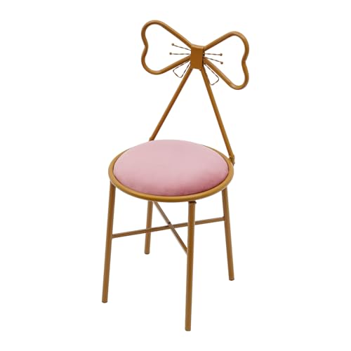 whsiodj Schmetterlingsstuhl Pink Mit Kissen Eisen Rahmen 100kg Tragfähigkeit Für Wohnzimmer Schlafzimmer Café Mädchenstil Elegant Geschenk (Deep Pink) von whsiodj