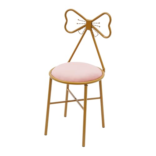 whsiodj Schmetterlingsstuhl Pink Mit Kissen Eisen Rahmen 100kg Tragfähigkeit Für Wohnzimmer Schlafzimmer Café Mädchenstil Elegant Geschenk (Light Pink) von whsiodj