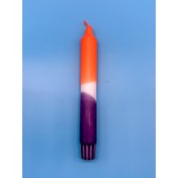Dip Dye Kerzen // Einzeln Oder Im Set Handgefärbte in Lila Und Neon Orange von wichtigeDinge