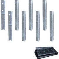 Bodenanker Erdanker Winkelanker-Set SolidLock für Spielturm & Schaukel inkl. Unkrautvlies, Anker, Pfostenanker für Klettergerüst & Gartenzaun - 8 von wickey