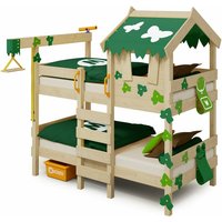Kinderbett Etagenbett CrAzY Ivy mit Rutsche Hochbett, 90 x 200 cm Hausbett - grün/apfelgrün - Wickey von wickey