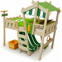 Kinderbett Hochbett CrAzY Hutty - Plane Hausbett 90 x 200 cm, Etagenbett - grün/apfelgrün - Wickey von wickey