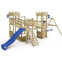 Klettergerüst Smart Arch Kinderspielturm mit Kletternetz und Wackelbrücken, Ritterburg, riesiger Sandkasten, Ladentheke, Picknicktisch, Kletterwand, von wickey