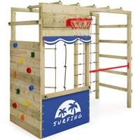 Klettergerüst Spielturm Smart Action Gartenspielgerät mit Kletterwand & Spiel-Zubehör - blau - Wickey von wickey